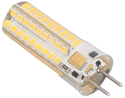 6 Stück 7 W AC DC12 V LED-Lampe GY6.35 Lampenfassung 700 Lm 72 LEDs 360-Grad-LED-Mais-Glühlampe für Pendelleuchten Deckenleuchten (Warmes Licht)