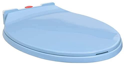 Tapa de váter con cierre suave desenganche rápido, BULANED Tapa Wc, Tapa De Inodoro, Asiento Wc, Tapadera Wc, Tapa Water, Recambios Inodoro, ovalada azul