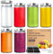 Glass Mason Jars with Lids 750ml - 6 Pack, Leakproof Glass Bottles with Lids for Airtight Seal, Drinking Bottle Ideal for Smoothies, Milkshakes, Sauces, Food Storage, Juices, Beverages, Infused Water