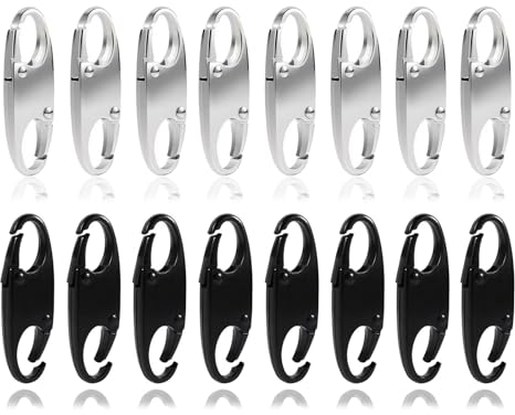 Belvanr 16 Piezas Clip de Bloqueo de Cremallera Antirrobo Mosquetones Pequeños Cierre de Seguridad para Cremallera de Mochila para Acampar en Casa Senderismo o Viajar
