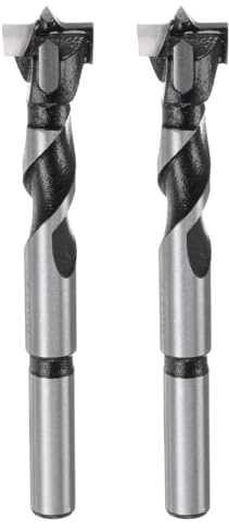 QUARKZMAN 2 Stück Forstnerbohrer 15mm, Holzbohrer Länge 90mm,YG8/C1 Wolframkarbid Twist Foster-Spiralbohrer mit Rundschaft für Möbelbau, Holzschnitzerei und Heimwerkerarbeiten