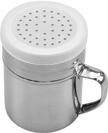 Zuasdvnk Spargisale in metallo – Spargispezie in acciaio inox con coperchio, sale, pepe | Spargispezie a maglia fine | Spargispezie versatile per grigliate, ristoranti