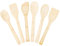 Ustensiles de Cuisine Bois Ensemble de Cuisine en Bois de 6 Pièces Cuisine en Bois Naturel Spatule en Bambou 30 cm Design Ergonomique Cuillère Bois Convient aux Ustensiles de Cuisine Antiadhésifs