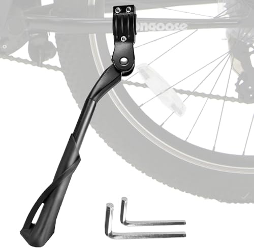 EXFU Béquille de vélo de 24 à 29 pouces, réglable en hauteur, stable, pour VTT, vélo de trekking, vélo de ville, vélos de banlieue