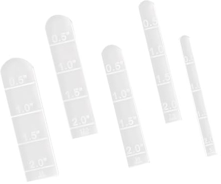 5 PCS Clear Acrylic Ruler Set Ceramic Arc Small Pottery Measuring Tools Set for Earrings Jewelry Makers
