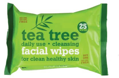 **25+25 FREE!!!** Tea Tree Daily Cleansing Facial Wipes For Healthy Clean Skin