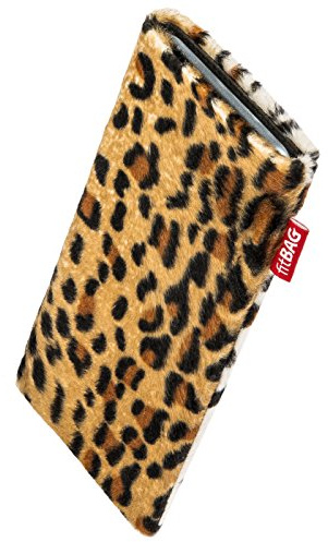 fitBAG Bonga Leopard mobilväska av pälsimitation med mikrofiberfoder för Samsung Galaxy S20 FE 5G | fodral med rengöringsfunktion | Tillverkad i Tyskland