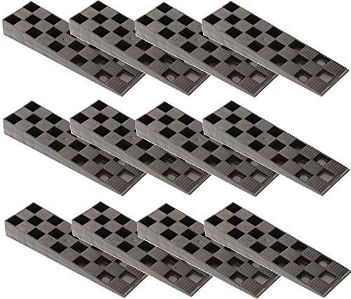 KOTARBAU® - Set di 400 fermaporte a cuneo per montaggio, in plastica, 150 x 44 x 20 mm, per finestre, porte e telai, colore nero