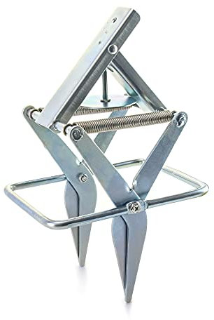 QWORK Mole Trap, Gopher Trap Reusable Mechanical Eliminator with Quick Scissors, Silver