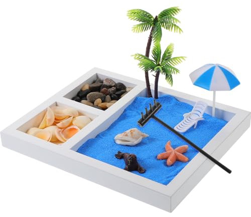 Toyvian Decorazione Da Scrivania Paesaggio Giardino Sabbiera Zen Spiaggia Stile Giapponese Decorazione Da Tavolo