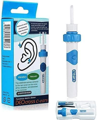 Electric Ear Cleaner, Ear Wax Remover, Ear Wax Cleaner, Earwax Remover Tool with Replaceable Tips, Automatic Earwax Removal Kit Soft Earwax Cleaner for Kids & Adults