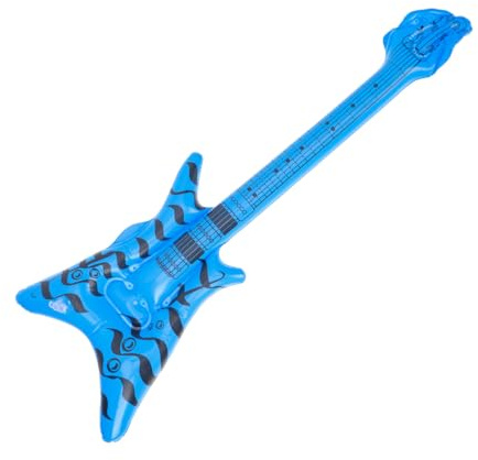 Sosoport Chitarra Gonfiabile Decorativa per Feste a Tema Rock Anni 80, Strumento Musicale Gonfiabile Leggero e Portatile, Accessorio per Spettacoli Teatrali e Feste in Discoteca (60 Cm, Colore Casuale