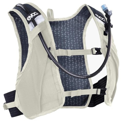 Zaino idratante EVOC HYDRO PRO ULTRA 1,5, zaino con sacca idrica da 1,5 l per l'uso in gara (vestibilità aderente al corpo, tasche facilmente accessibili, zaino riflettente), sabbia
