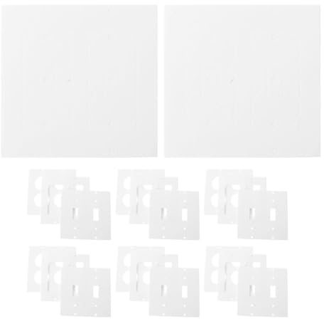 POPETPOP 20 Piezas Almohadillas Aislantes para Placas de Enchufe, Selladores a Prueba de Viento para Tomas de Corriente, Juntas de Aislamiento para Interruptores de Pared, Protección