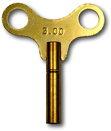 Pevak® Chiave di Carica per Orologi da Camino, Regolatori, da Parete, Grandi in Ottone Con Chiave Quadrata, 3,00mm