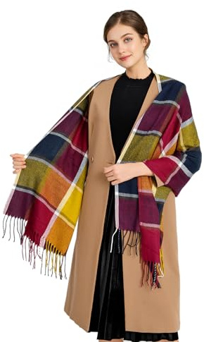 Miss Lulu sciarpa donna invernale nappe morbido donne sciarpa grandi avvolgere scialle Donne Ragazze Moda Autunno Inverno Caldo