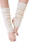 YUANQIAN Women Winter Extra Soft Over Knee High Footless Knitted Stirrup Leg Warmers for Yoga Ballet Dance (White -1pair)