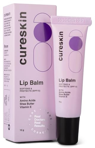 Cureskin Baume SPF 15 pour lèvres, beurre de karité et vitamine E | Soin des lèvres | Baume éclaircissant