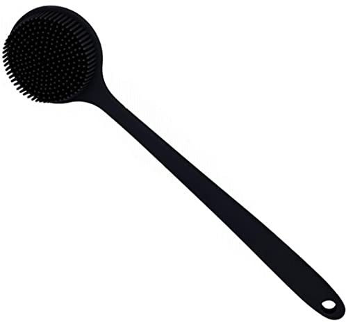 Ryggskrubbar, kroppsskrubbar, ryggskrapare, silikon, långt handtag för dusch, silikonkroppsborste duschskrubbare för kropp, dusch rush ryggborste kropp exfoliator