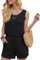 JFAN Kleid und Jumpsuit Damen Kokosnuss Grün Bedrucktes Tank Top Sommer Hose Casual Beachwear Jumpsuit Damen Eleganter Jumpsuit