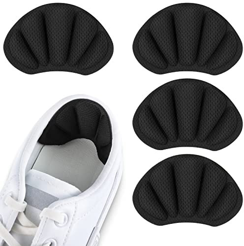 Flintronic 2 Pair Sneaker Repair Patch, Heel Patch, Shoe Heel Repair Sneaker, Leather Heel Protector, Heel Pad Repair for Most Types, Black