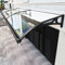 Vordach für Haustür mit Großem Waschbecken aus Aluminiumlegierung,Haustürvordach Fenstermarkise,Polycarbonat Rundbogenvordach,Beidseitiger Abfluss,für Balkon-Traufe-Garten (120x200cm/47 x79)