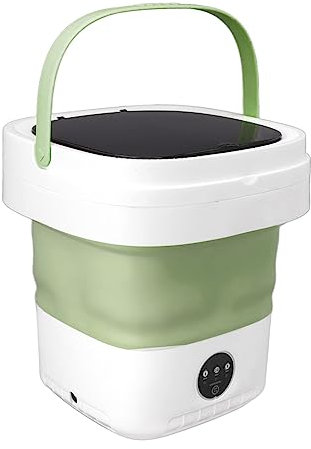 Qcwwy Mini Lavatrice Portatile a Secchio, Lavatrice Pieghevole con Funzione di Asciugatura Morbida per Uso Domestico (Spina UE)