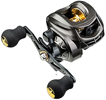 KOCAN 7.2:1 Baitcaster fiskerulle med magnetisk broms, 18 LB maximal dragrulle för vänster hand, silver (silver)