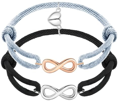 Partnerarmbänder，Geschenk für ihn/sie - Partner Geschenke Infinity Pärchen Armbänd Magnet