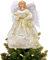 Décoration de sapin de Noël avec ailes en plumes - 32 cm