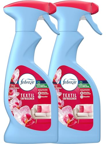 2 x Febreze Thai Orchidee Textilerfrischer je 375 ml entfernt Gerüche Textilien