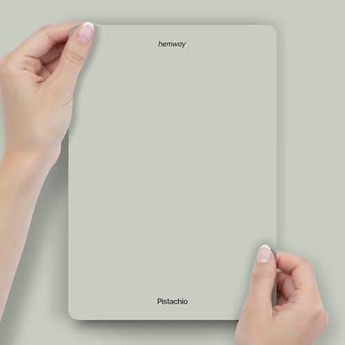 Hemway Pistachio Green Peel & Stick Sample Chalk Paint | A5 Accurate Colour Swatch, Mess-Free Alternative to Paint Tester Pots, Easy To Use, Eco-friendly, for Interior Furniture & Walls