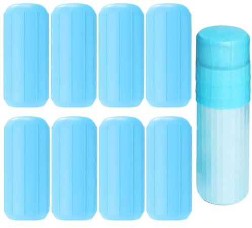 Manicotti per Bottiglie in Silicone da Viaggi, 8 Pezzi Bottiglie Viaggio in Silicone Copribottiglie, Manicotto Elastico a Prova Perdite Viaggio all'Aperto, Accessori da Viaggio per Shampoo, Lozione