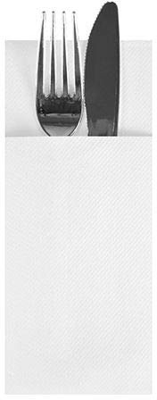 PAPSTAR Bestecktaschen, Airlaid 1/8-Falz 40 cm x 33 cm Weiss 86765 Serviettentaschen, 480 Stück