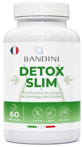 Bandini® DETOX 60 Cápsulas Veganas | Drenante, Antioxidante, Depurativo y Desintoxicante | Complejo de Extractos Vegetales: Bromelina, Diente de León, Pilosella, Abedul | 100% vegano