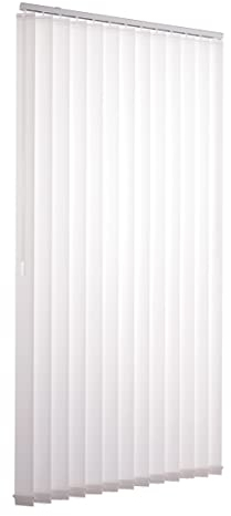 Ventanara® Lamellenvorhang durchgehende Schiene Komplettset Vertikaljalousie 89mm inkl. Montagematerial (Weiß (tageslicht), 250 x 250 cm)