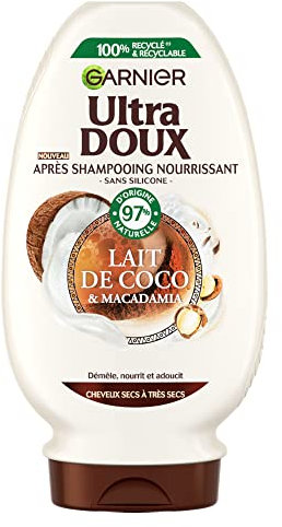 Garnier Ultra Doux Après-Shampooing au Lait de Coco et Macadamia 250 ml