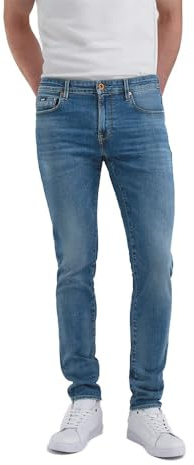 gas Jeans Skinny Fit Blue Denim STR 10 1/2 Oz Sax Zip Rev 351450030789 Blu