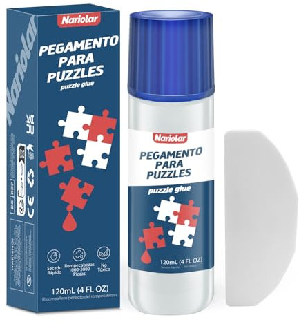 Nariolar Pegamento Puzzle, 120ml Pegamento para Rompecabezas, con Aplicador y Secado Rápido