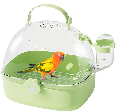 Caja de transporte para hámster | Caja portátil para animales pequeños con botella | Bolsa de transporte de aves transpirable para erizos, chinchillas, cacatúas, periquitos