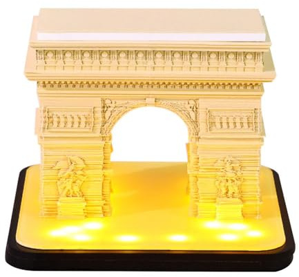 Décoration de bureau 3D Memo Pad Calendrier quotidien personnalisé avec Triomphe Bloc-notes Papier Acrylique Fête Lumière D Cadeaux K7G4 Arc Naissance LED