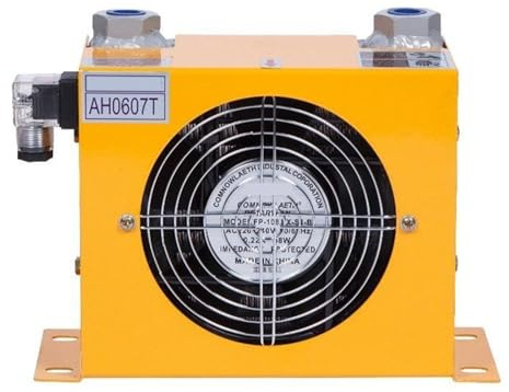AH0607T-CA 40L/min hydrauloljeluftkylare luftkyld oljeradiator plattvärmeväxlare med fläkt Högt flöde(DC12)