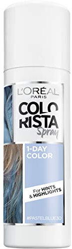L'Oreal Paris Colorista 1-Day Temporary Hair Colour Spray, Pastel Blue, 57 ml