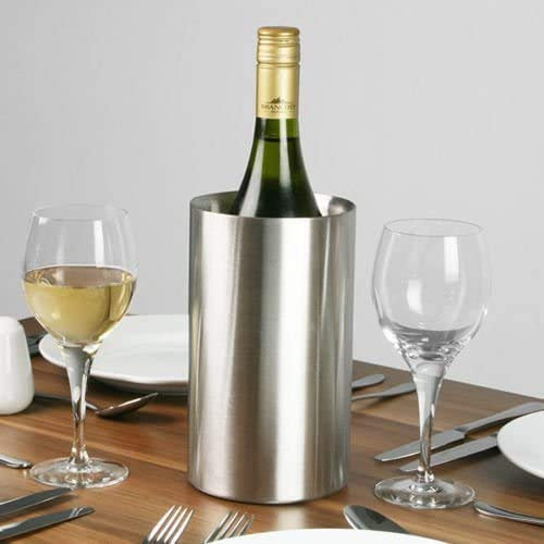 Unibos Large Stainless Steel Double Walled Brushed Champagne Wine Bottle Drink Ice Cooler/Cooler Beer Drinks Party Bar New