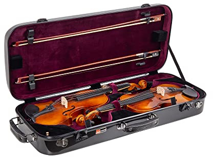 Crossrock Estuche para violín, Black, Double Violin Case, Estuche doble para violín