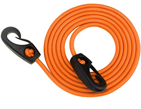 Correa de Tabla de Surf, Correa de Seguridad Kayak, Correa de caña de Seguridad con Remo para Kayak Cuerda elástica de 189cm con mosquetón para remar(Naranja)