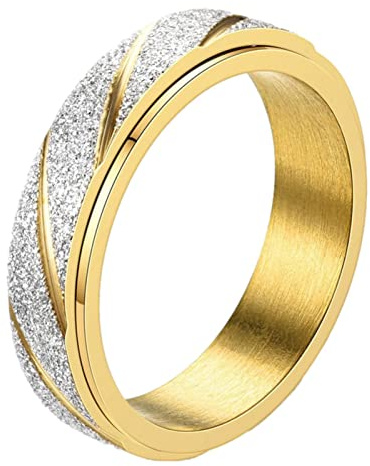 Frostade Spinner mot ångest, Storlek 6-11 | Europeisk Flickpresent, Fidget- och Stressringar för kvinnor