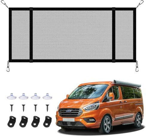 MaxEarn Red para equipaje de coche 90 x 35 cm, red de almacenamiento para tránsito personalizado, bolsa de malla de nailon para el techo de autocaravanas