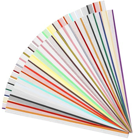salbsever Lot de 52 bandeaux de reliure de livres, 52 couleurs, 11,8 × 1,3 cm, fournitures pour la reliure de livres débutants, décoration de livre, 575392_1_5L94AImXg