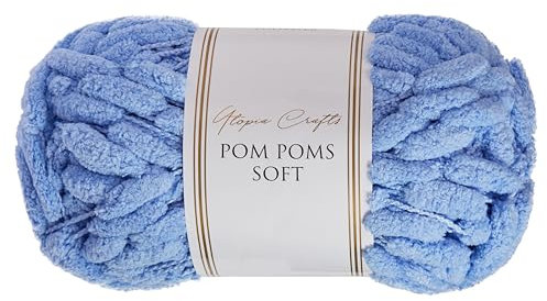 Utopia Crafts Pom Pom Soft Yarn 200g (Sky)